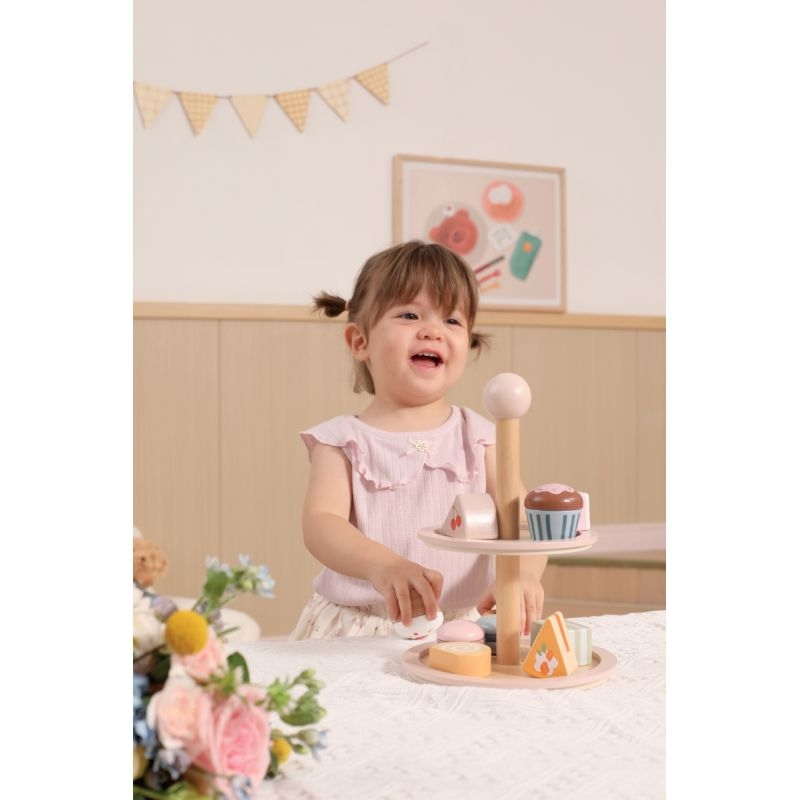 Présentoir de 10 gâteaux en bois