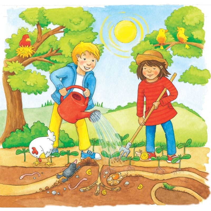 Puzzle 3 niveaux 35 pièces, les tournesols