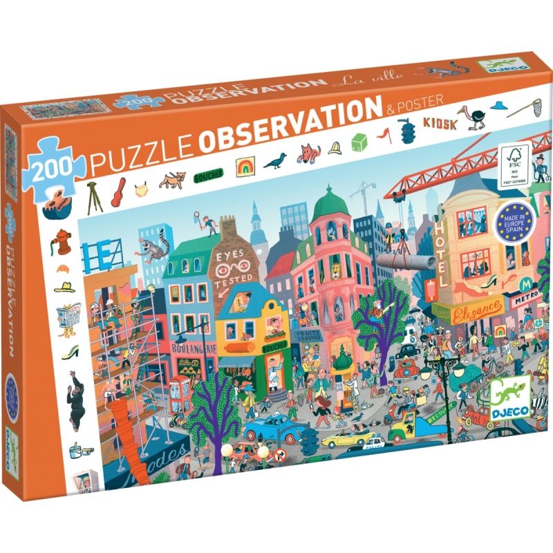 Puzzle d’observation 200 pièces, la ville