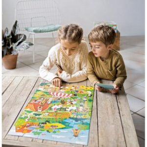 Puzzle d’observation 40 pièces, la ferme écolo