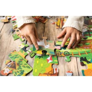 Puzzle d’observation 40 pièces, la ferme écolo