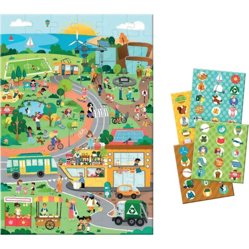 Puzzle d’observation 60 pièces, la ville verte