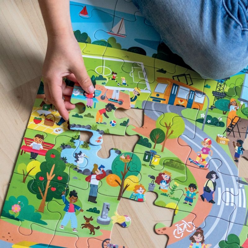 Puzzle d’observation 60 pièces, la ville verte