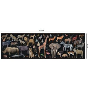Puzzle panoramique 200 pièces, les animaux menacés