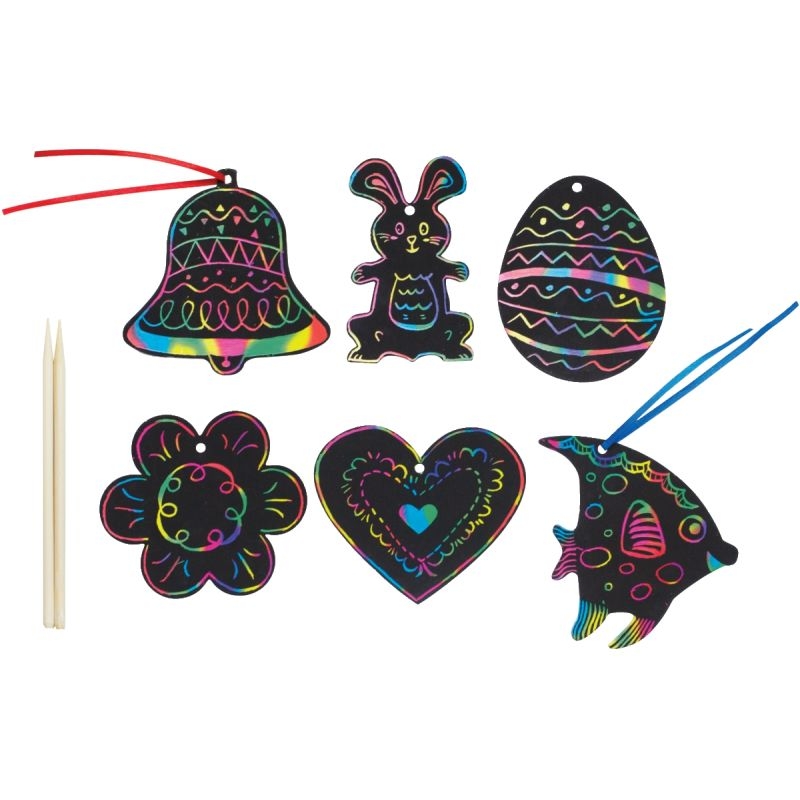 Sachet de 60 formes printemps à gratter