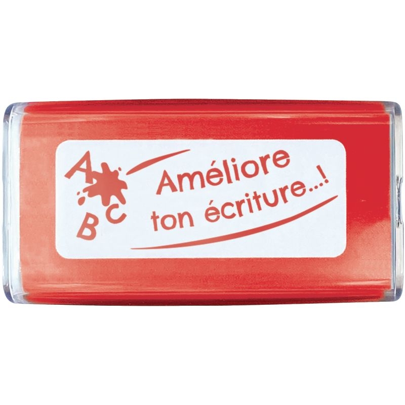 Tampon “Améliore ton écriture” rouge