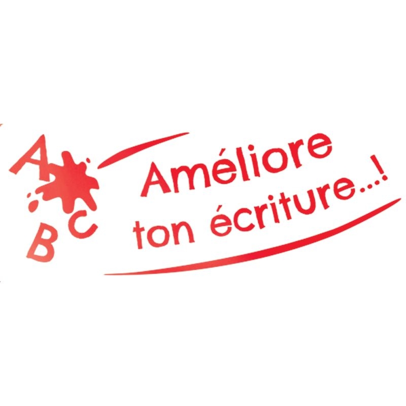 Tampon “Améliore ton écriture” rouge