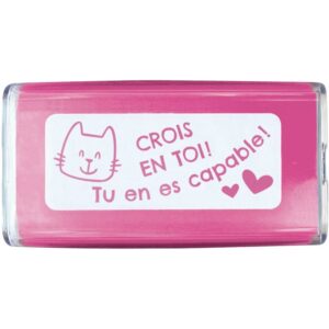 Tampon “Crois en toi tu en es capable” rose