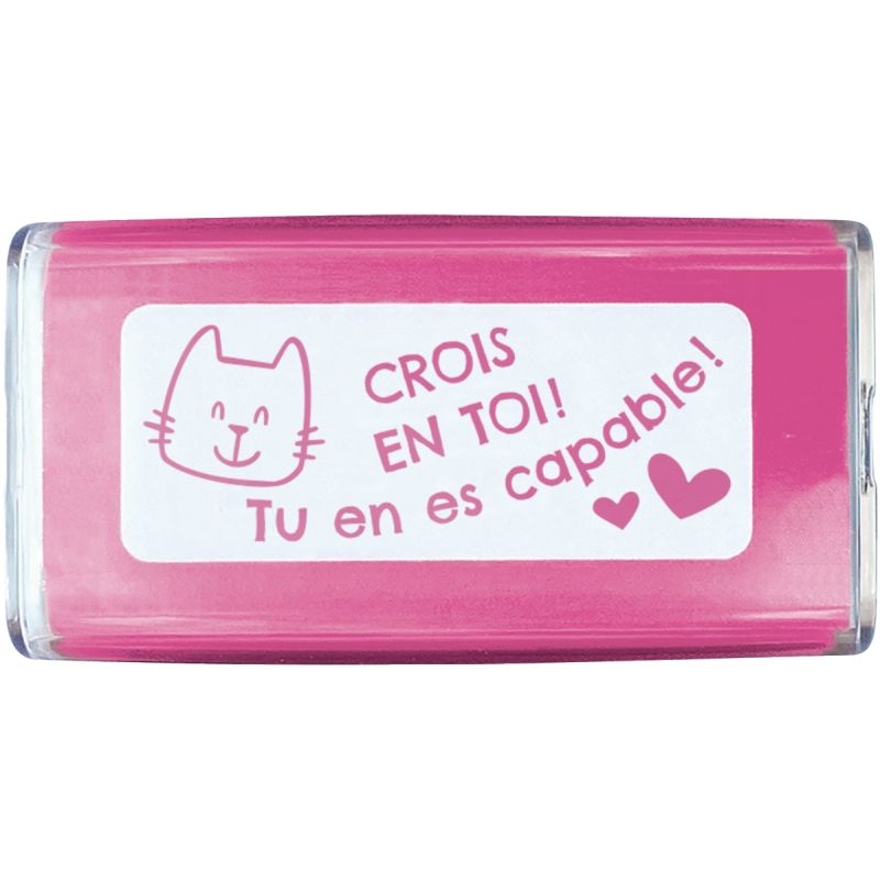 Tampon “Crois en toi tu en es capable” rose