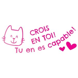 Tampon “Crois en toi tu en es capable” rose