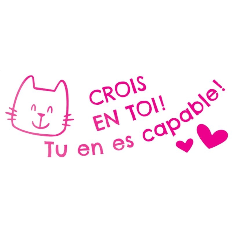Tampon “Crois en toi tu en es capable” rose
