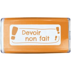Tampon “Devoir non faît” orange