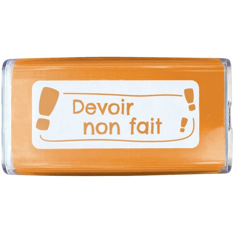 Tampon “Devoir non faît” orange