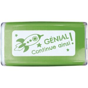 Tampon “Génial continue ainsi” vert