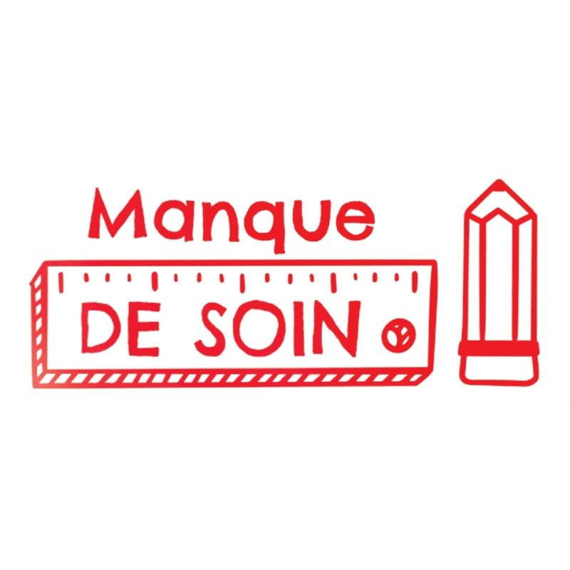 Tampon “Manque de soin” rouge