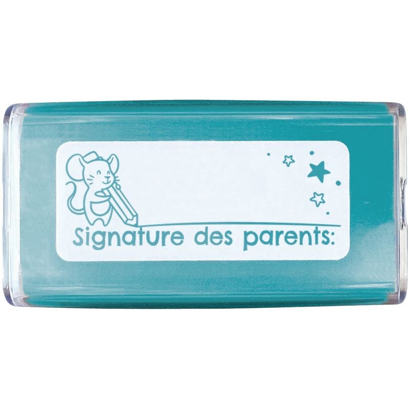 Tampon “Signature des parents” bleu