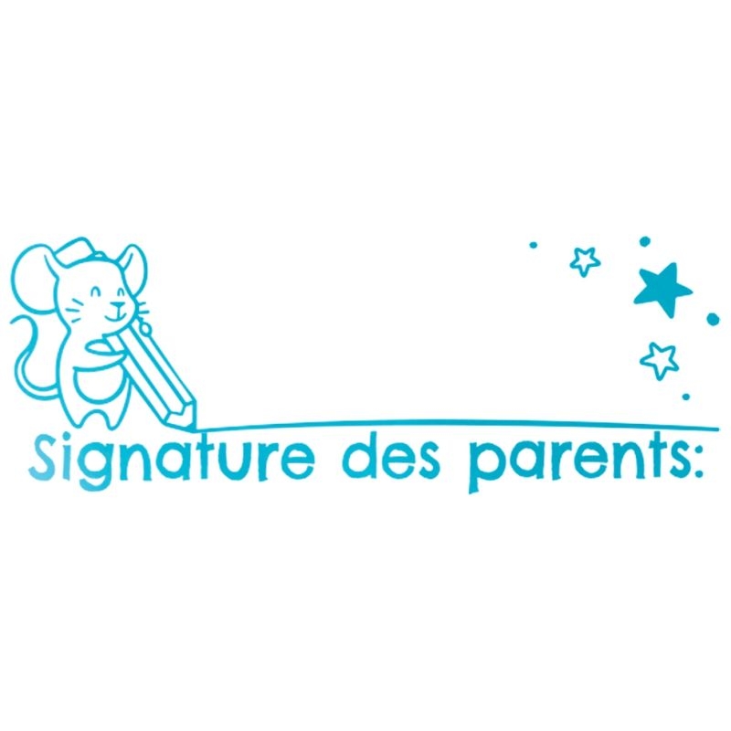 Tampon “Signature des parents” bleu
