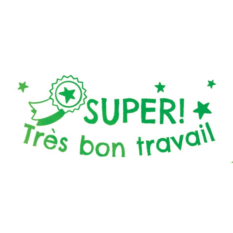 Tampon “Super très bon travail” vert