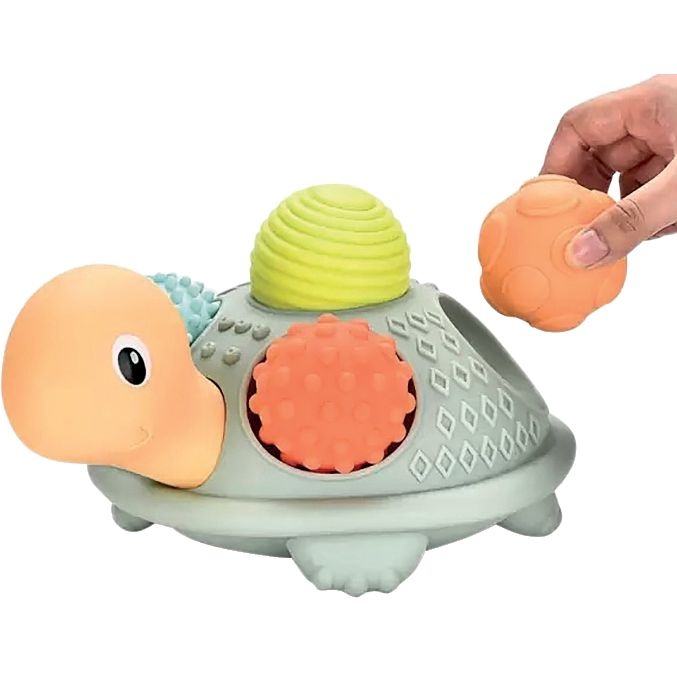 Tortue + 5 balles sensorielles assorties